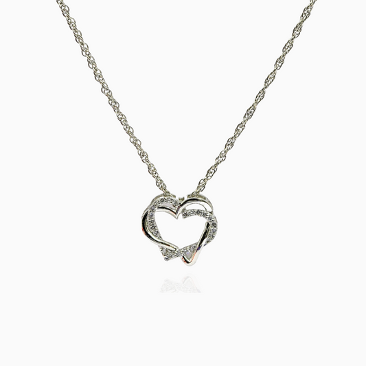 Silver Dazzling Heart Pendant