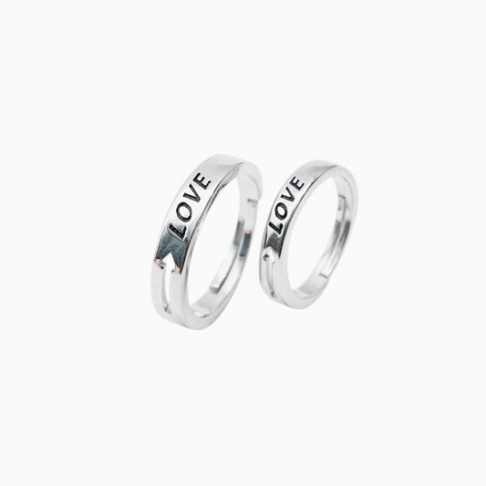 Silver Arrow Couple Rings